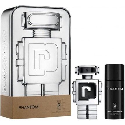 Подарочный набор Phantom, 2 шт., туалетная вода 3,4 унции + дезодорант-спрей 5,0 унции, Paco Rabanne — фото 2