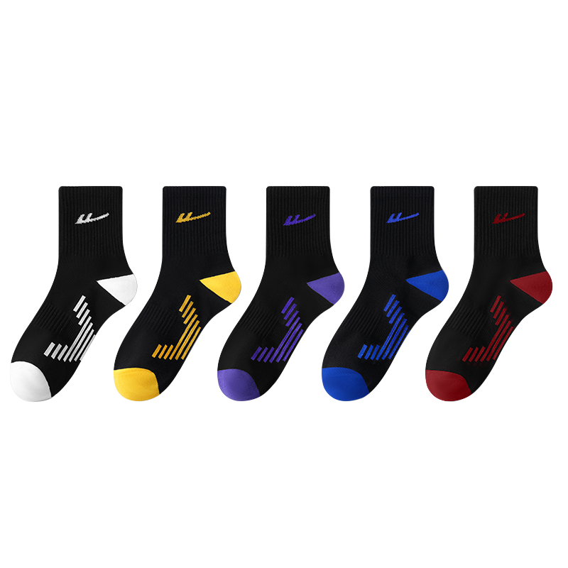 

WARRIOR Носки All Season Multicolor Crew в полоску, хлопок, унисекс, набор из 5 пар