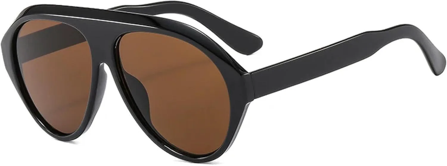 

Солнцезащитные очки с защитой от УФ-излучения UV400 для женщин и мужчин | Большие, конфетные оттенки | для занятий спортом на открытом воздухе DSVIGF, Black Tea