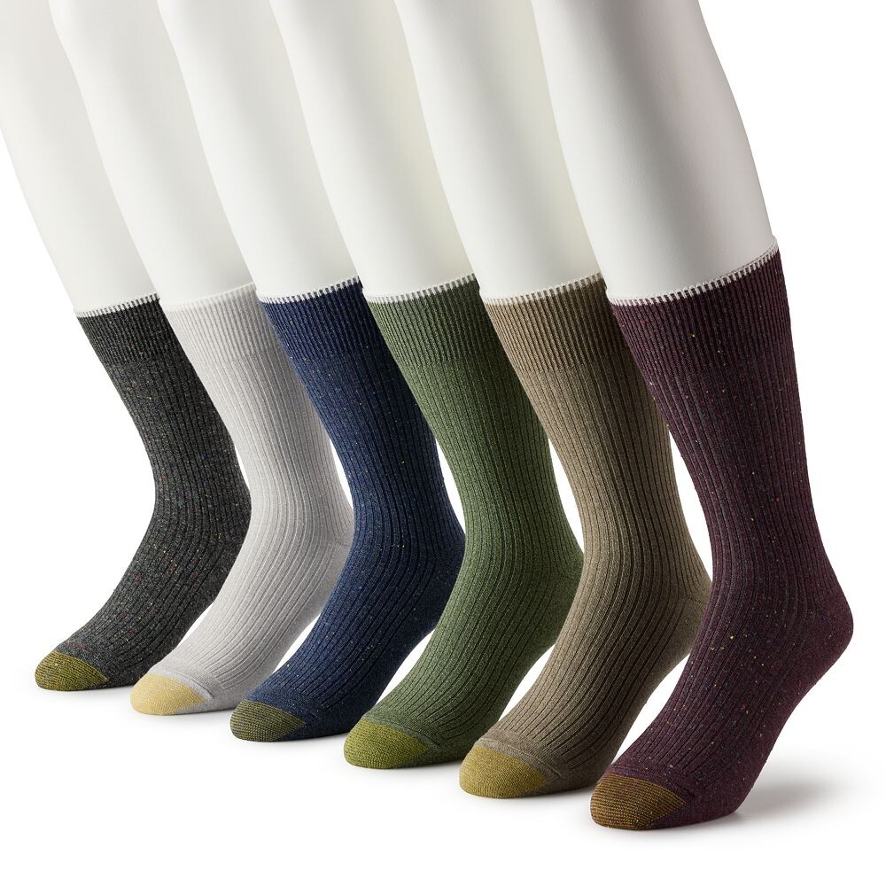 

Набор из 6 мужских носков Stanton Crew GOLDTOE, цвет Burg Multi