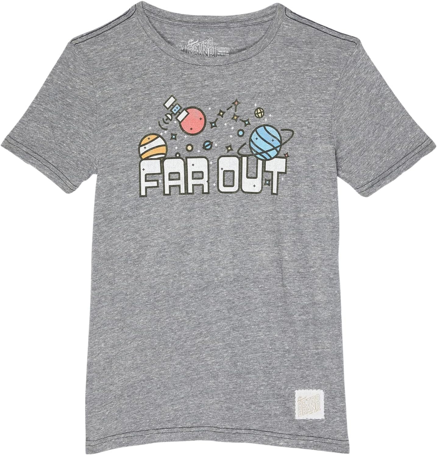 

Футболка The Original Retro Brand Kids Far Out Space Tri-Blend Crew Neck Tee, цвет Streaky Grey