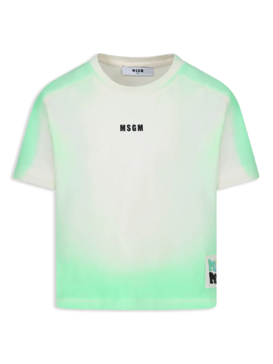 

Футболка детская хлопковая MSGM MSGM Kids, зеленый