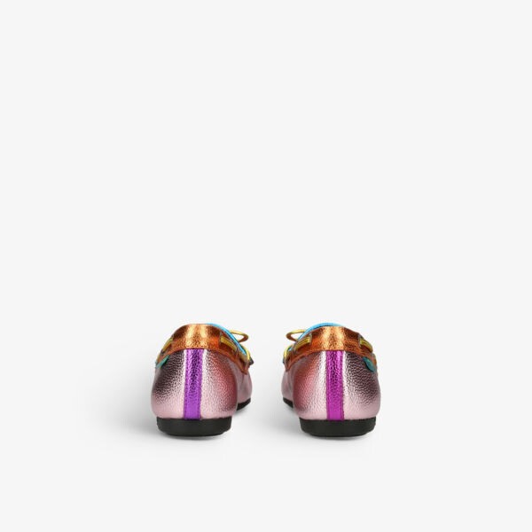 Кожаные мокасины с орлом и радужным принтом Kurt Geiger London, розовый — фото 4