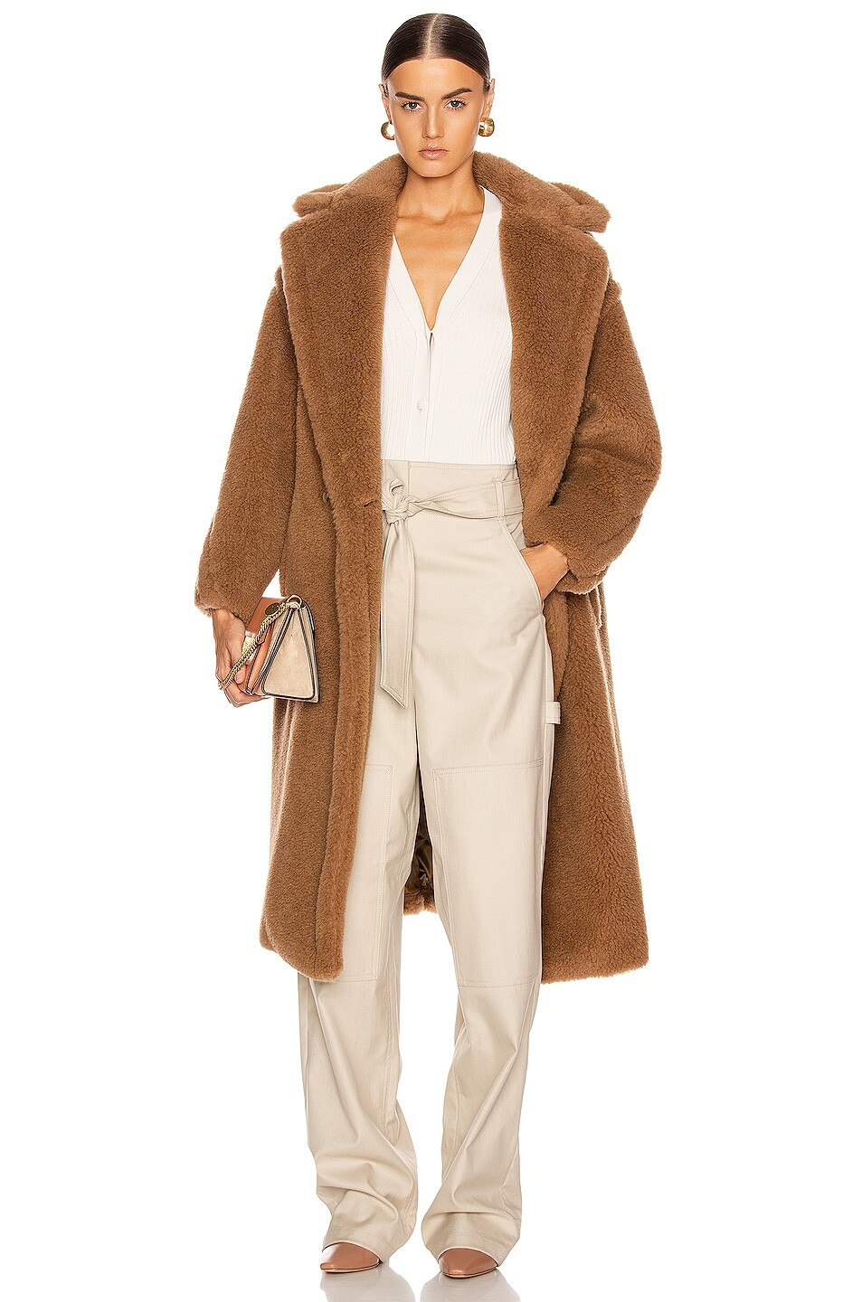 

Пальто Max Mara Teddy, кэмел