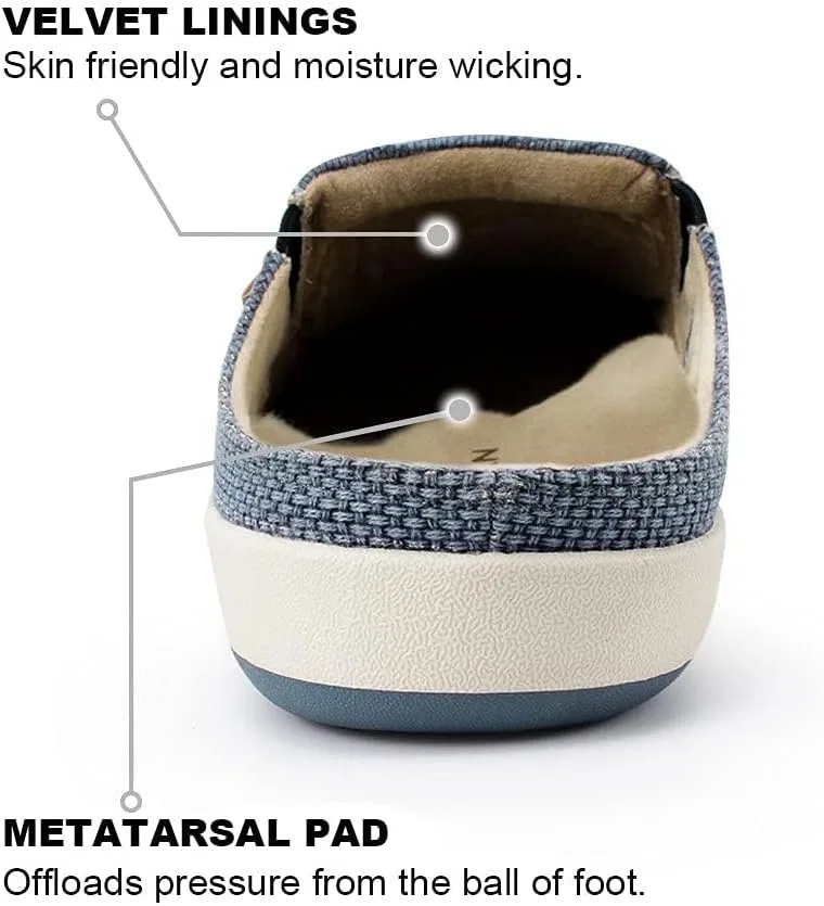 Тапочки с поддержкой стопы, Navy (Built-in Suede Insoles) WALK·HERO COMFORT AND SUPPORT — фото 4