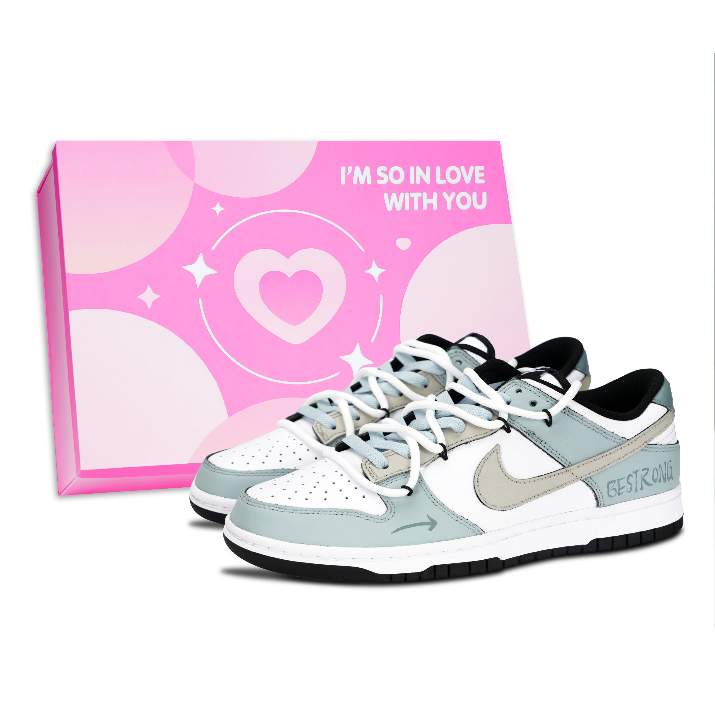 

Nike Dunk Black White, Mint Summer Slip Resistant Abrasion Resistant низкие кроссовки для скейтбординга Unisex Light Green