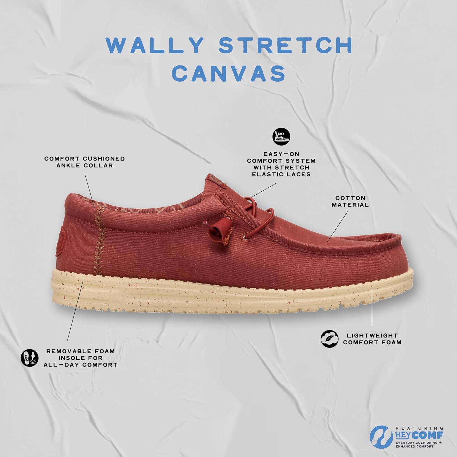 Мужские лоферы HEYDUDE Wally Stretch из текстиля, Удобная легкая обувь без шнурков для мужчин, Для повседневной носки, прогулок и путешествий, зеленый — фото 4