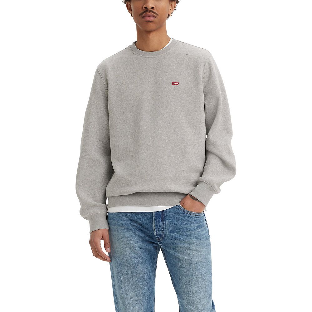 

Мужской свитшот с круглым вырезом Levi's Classic Housemark, цвет Mid Tone Gray Heather