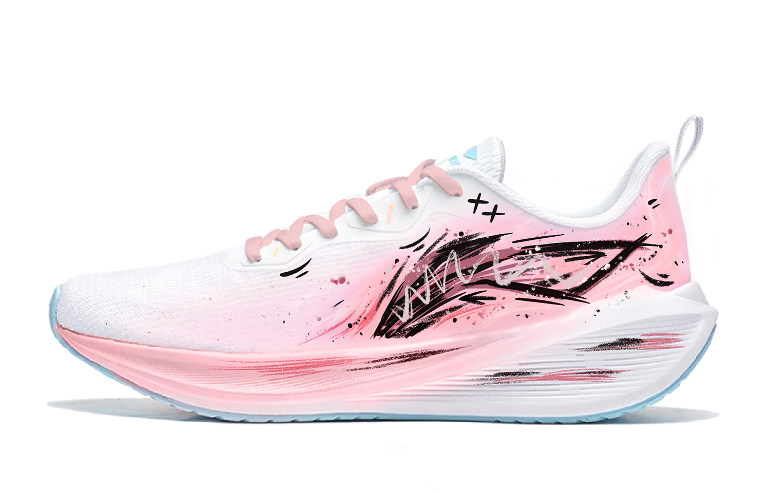 

Кроссовки для бега Li-Ning Wuyue с амортизацией, износостойкие, противоскользящие, низкие, мужские, розовые