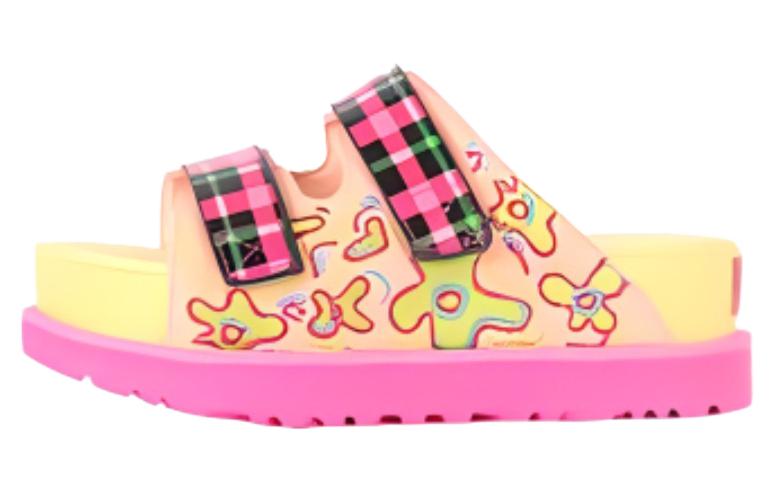 Shuting Qiu Hi Slide x Slide Тапочки Женские Бежево-Розовые UGG — фото 2
