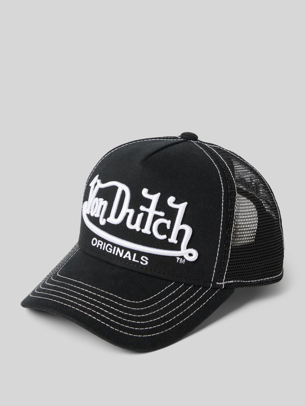 

Кепка с вышитой этикеткой, модель «RIVERSIDE» Von Dutch, черный