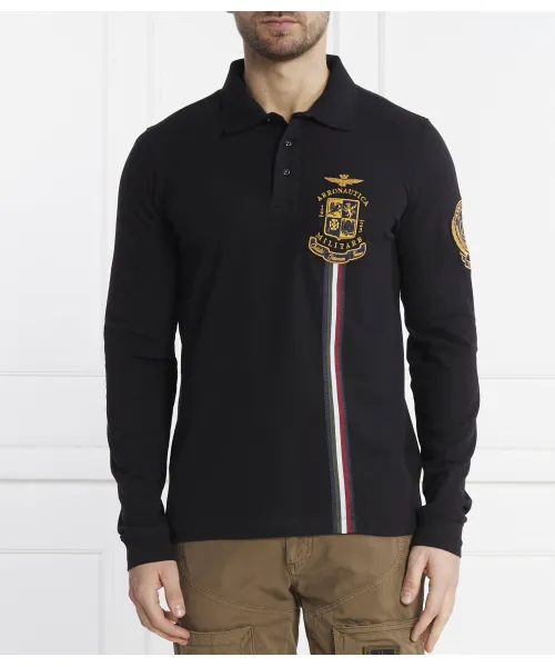 

Футболка поло Regular fit Aeronautica Militare, черный