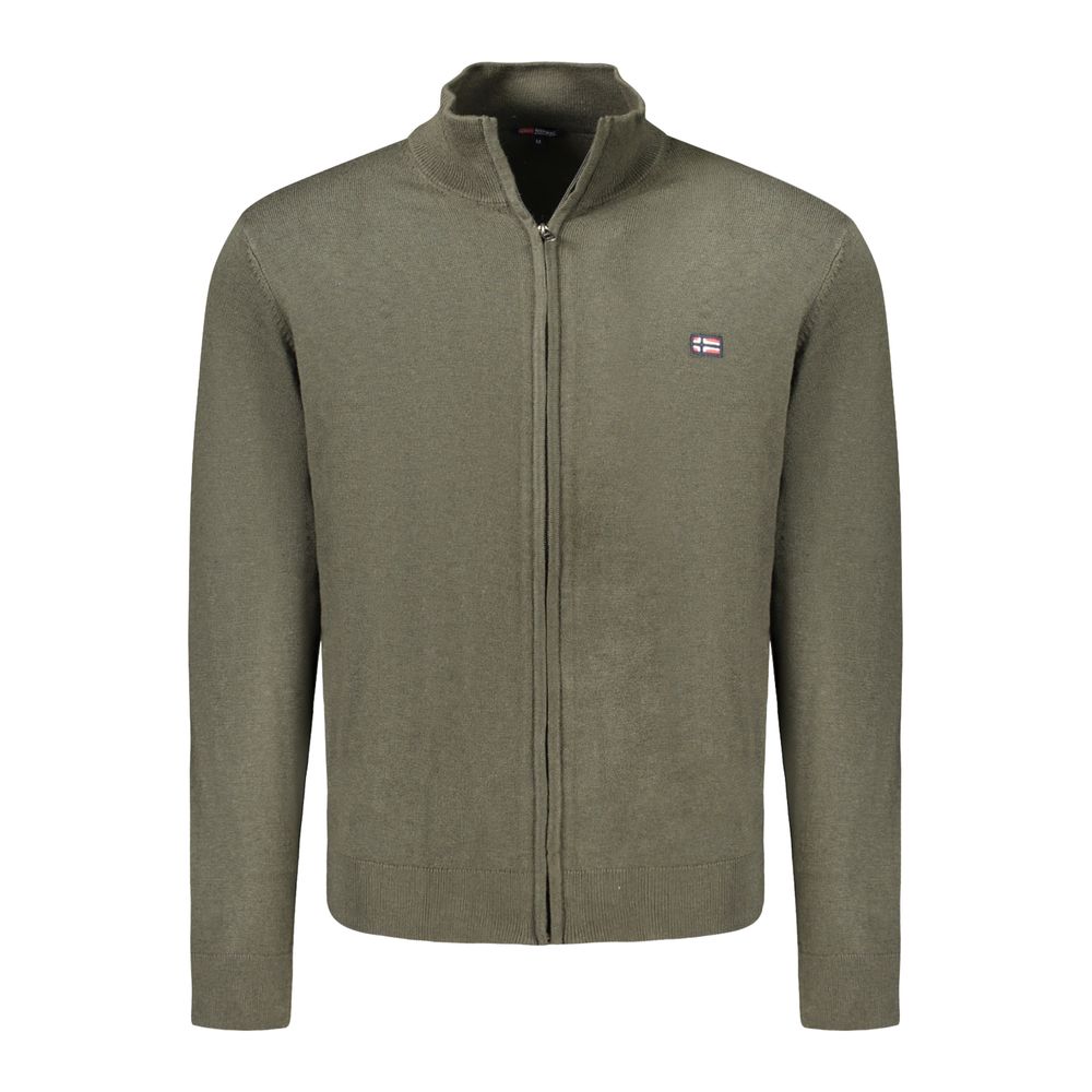 

Зеленый полиамидный мужской кардиган Geographical Norway