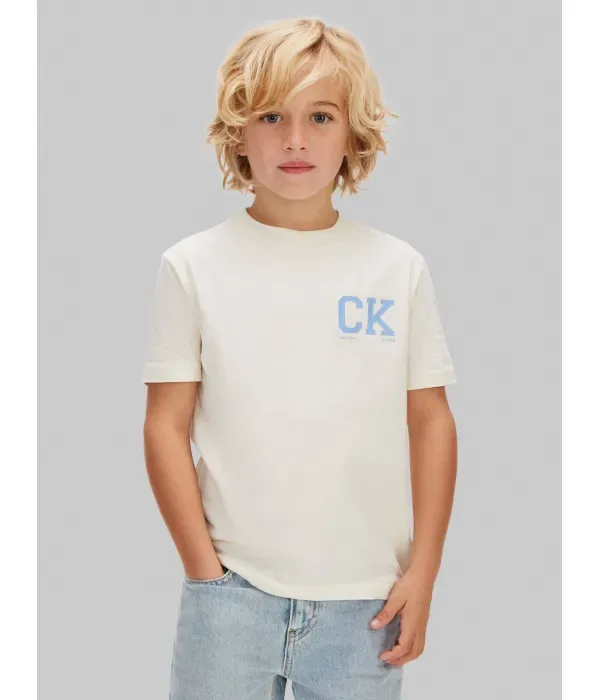 Футболка regular fit Calvin Klein Jeans, кремовый
