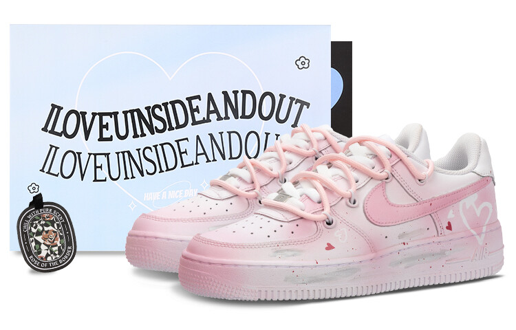 

Кроссовки Nike Air Force 1 Skateboarding Shoes Men Low-top White/pink, розовый