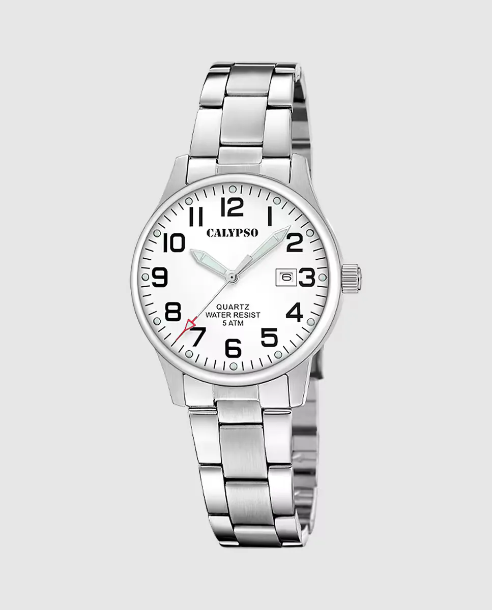 

K5861/1 Базовые женские часы из серебристой стали Calypso, серебрянный