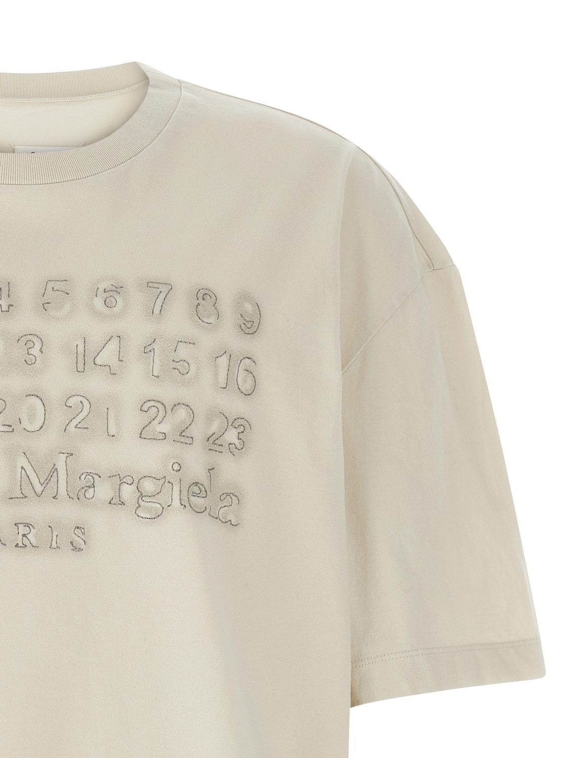 Футболка с логотипом MAISON MARGIELA, бежевый — фото 3