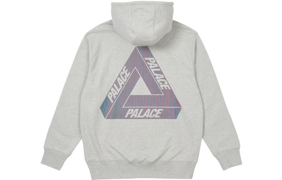 

Три Лентикуляр Худи PALACE, Серый
