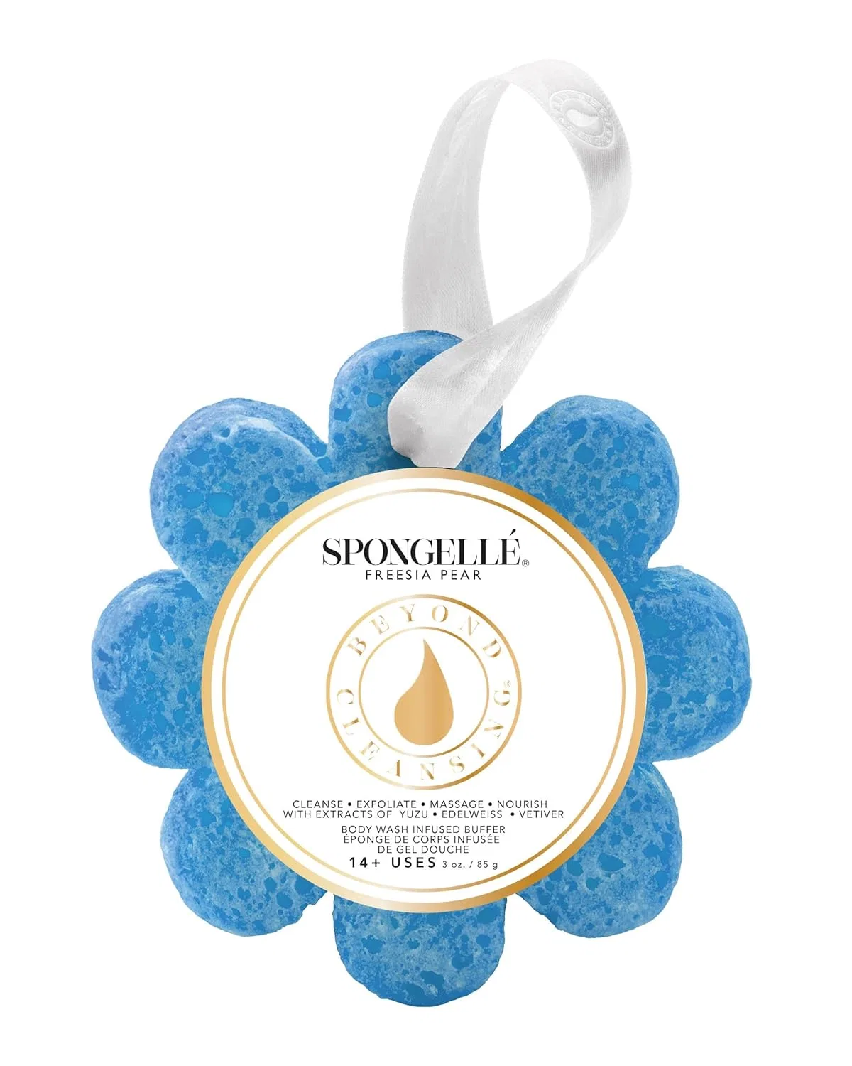 Губка для душа Spongellé Wild Flower Infused Buffer Freesia Pear, 85 г Spongellé