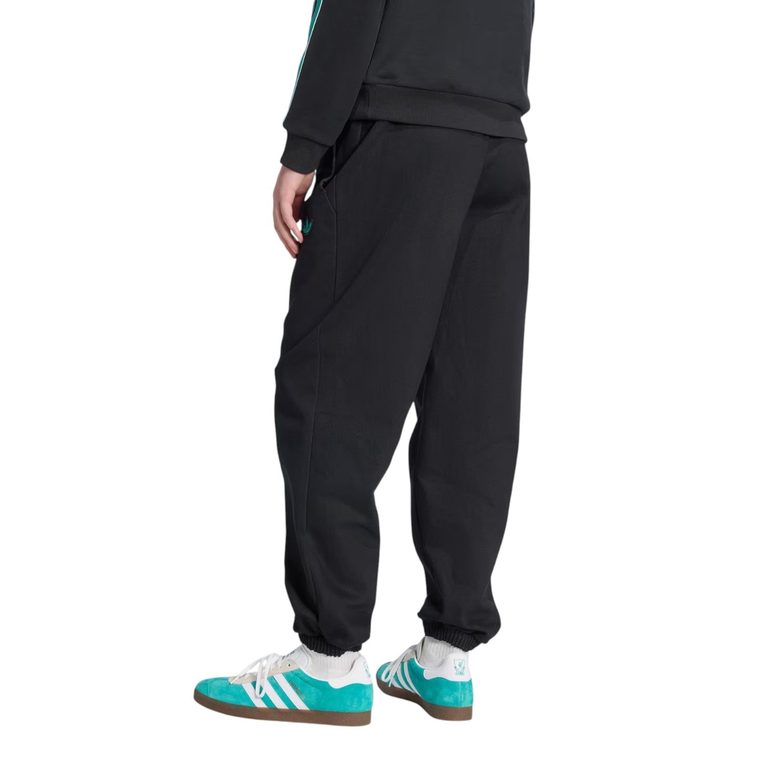 Брюки Adidas Liverpool FC Terrace Icons Drill Pants 'Black Sea Green' — фото 2