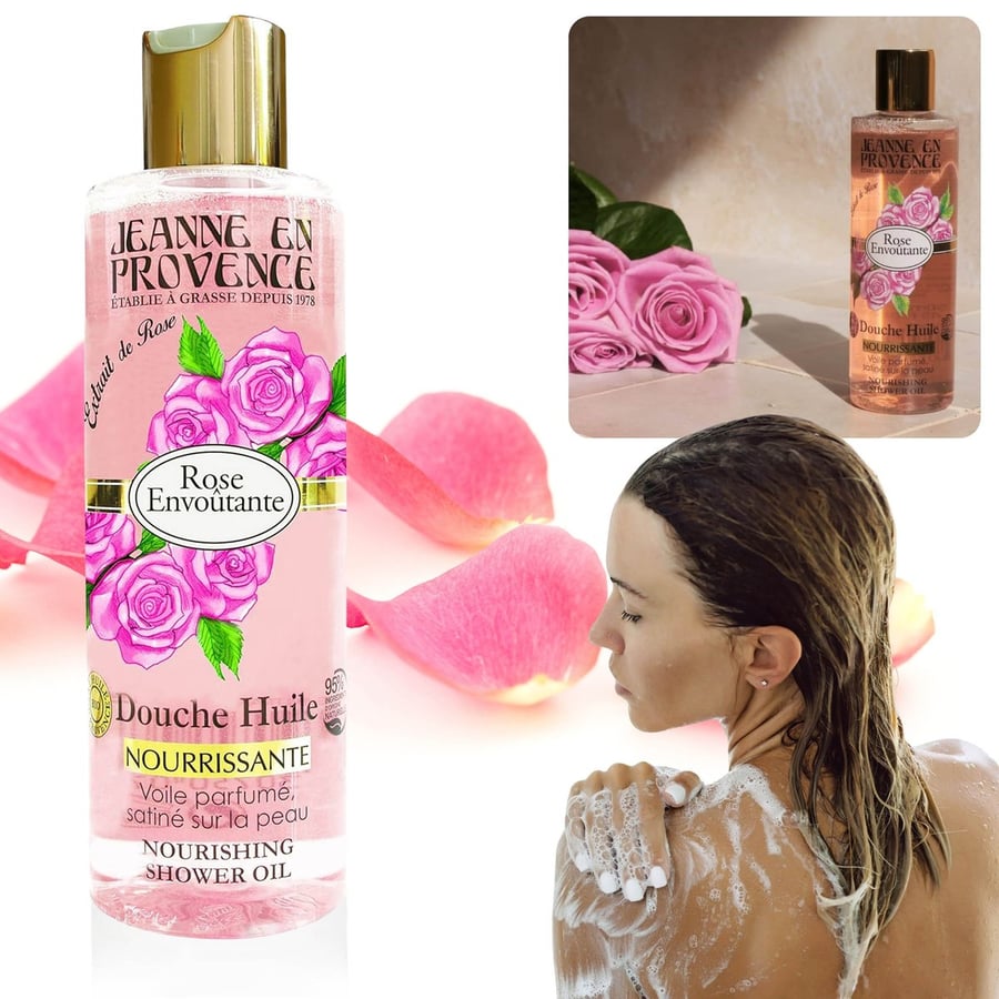 

Jeanne en Provence - Rose Envoûtant Натуральное, питательное, розовое масло для душа с ароматом розы 250 мл