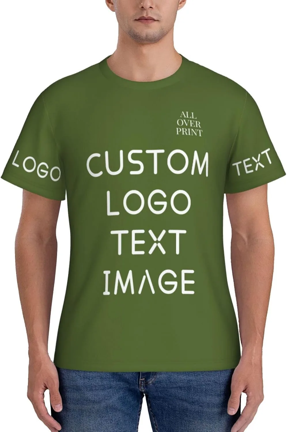 

Футболка с полной запечаткой Custom T Shirts с логотипом