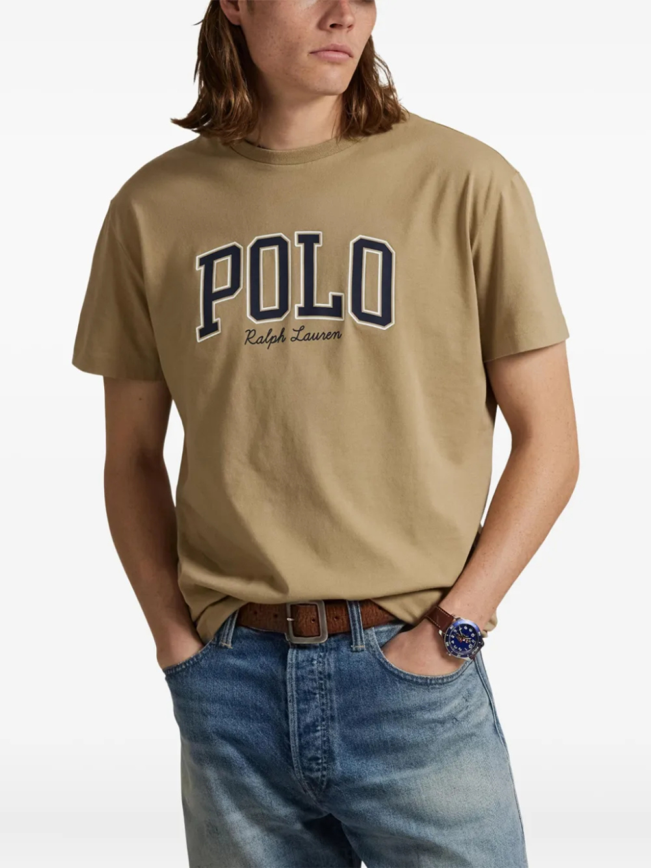 Polo Ralph Lauren футболка с логотипом, нейтральный — фото 3