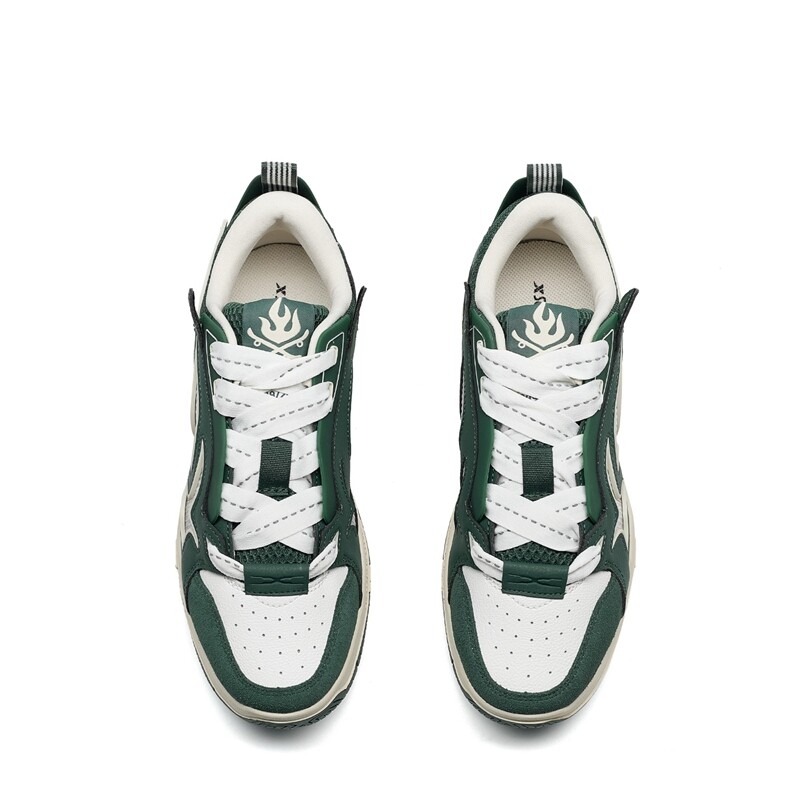 Кроссовки XTEP Skateboarding Shoes Men Low-top Forest Green/Sail White, зеленый — фото 4