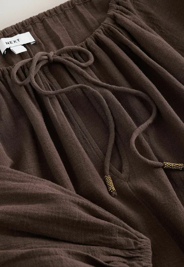 Покрывало с длинным рукавом Regular Fit Jacquard, Next, шоколадно-коричневый — фото 3