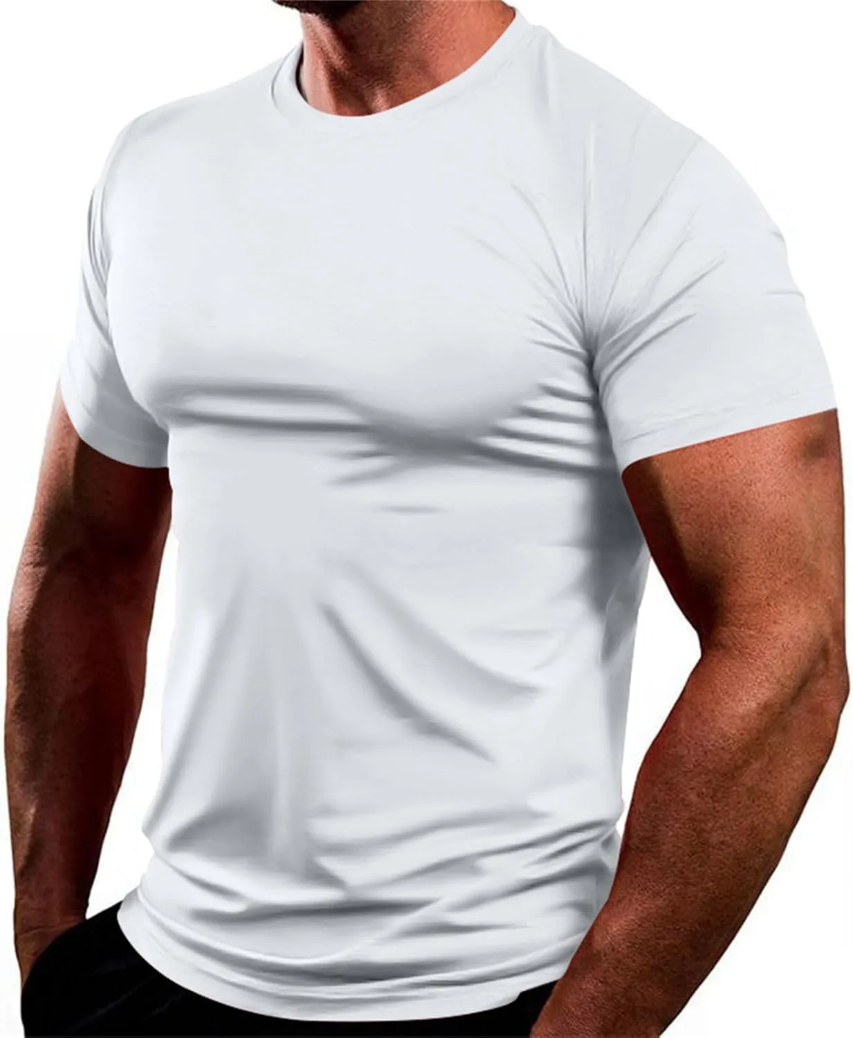 

Мужская футболка с коротким рукавом и воротником T Neck, Casual, Loose, Polo, Plain, Quick Dry, Sports, 2024 New