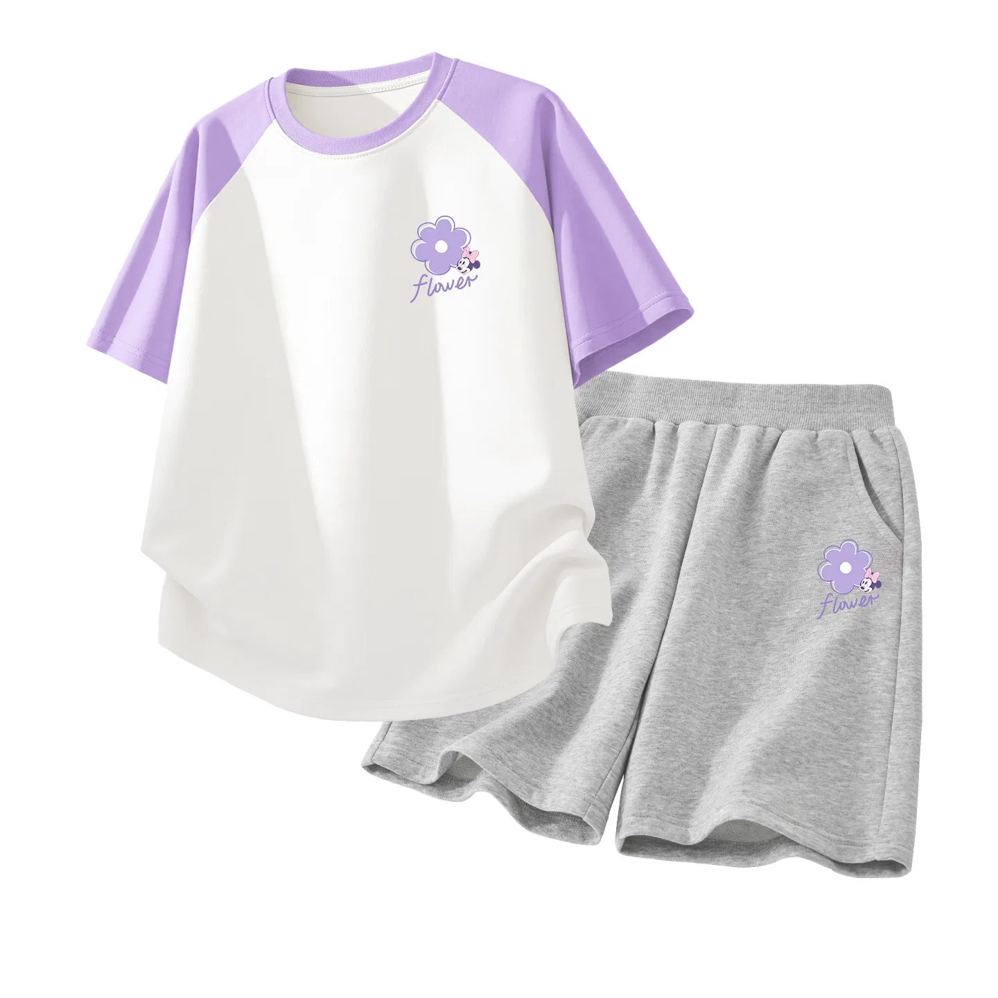 Спортивный костюм Disney Casual Sportswear 2 Piece Set Kids' в розово-сером