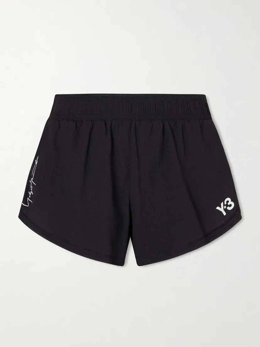Y-3 шорты из жатого нейлона с принтом adidas Originals, черный