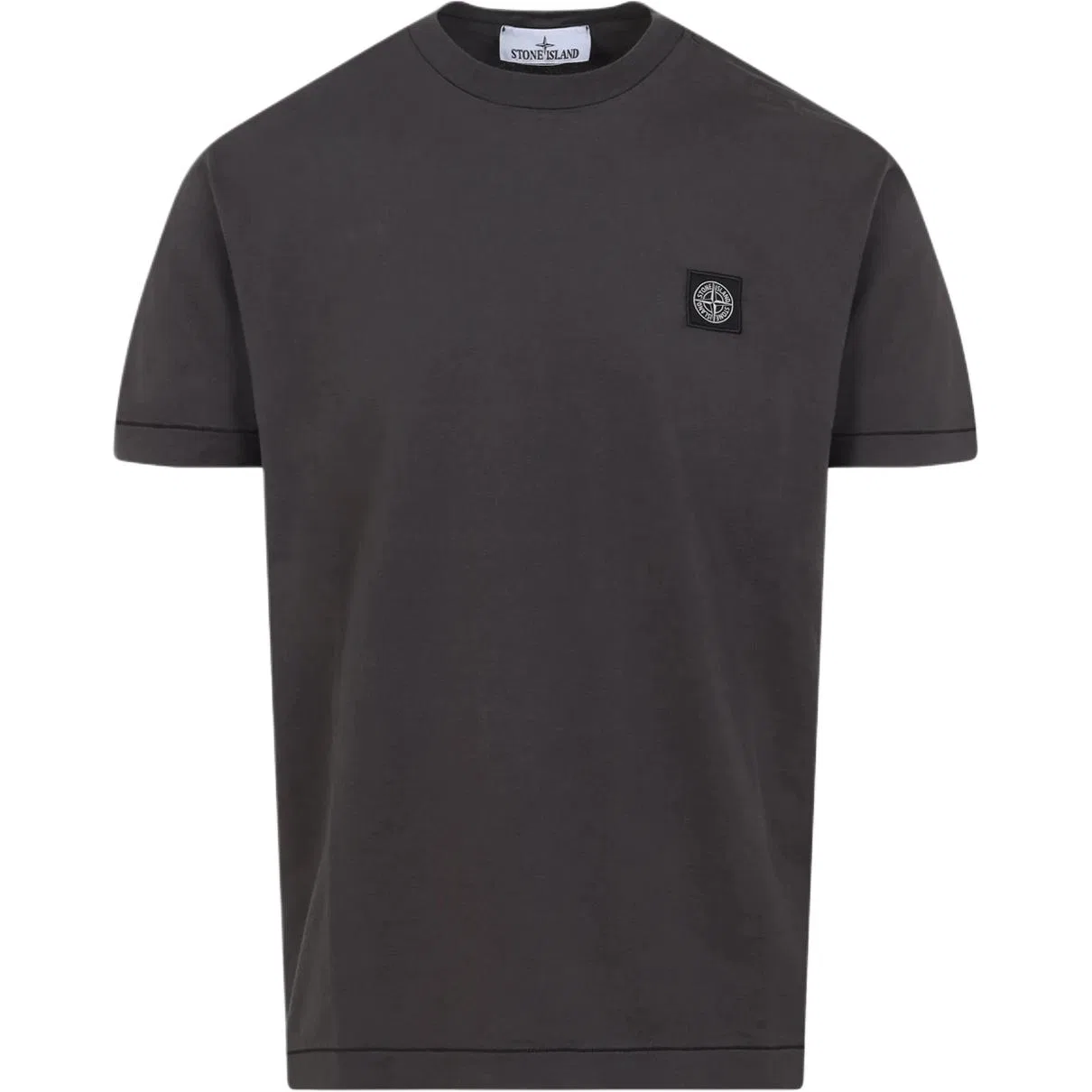 Футболка с логотипом STONE ISLAND Charcoal Gray