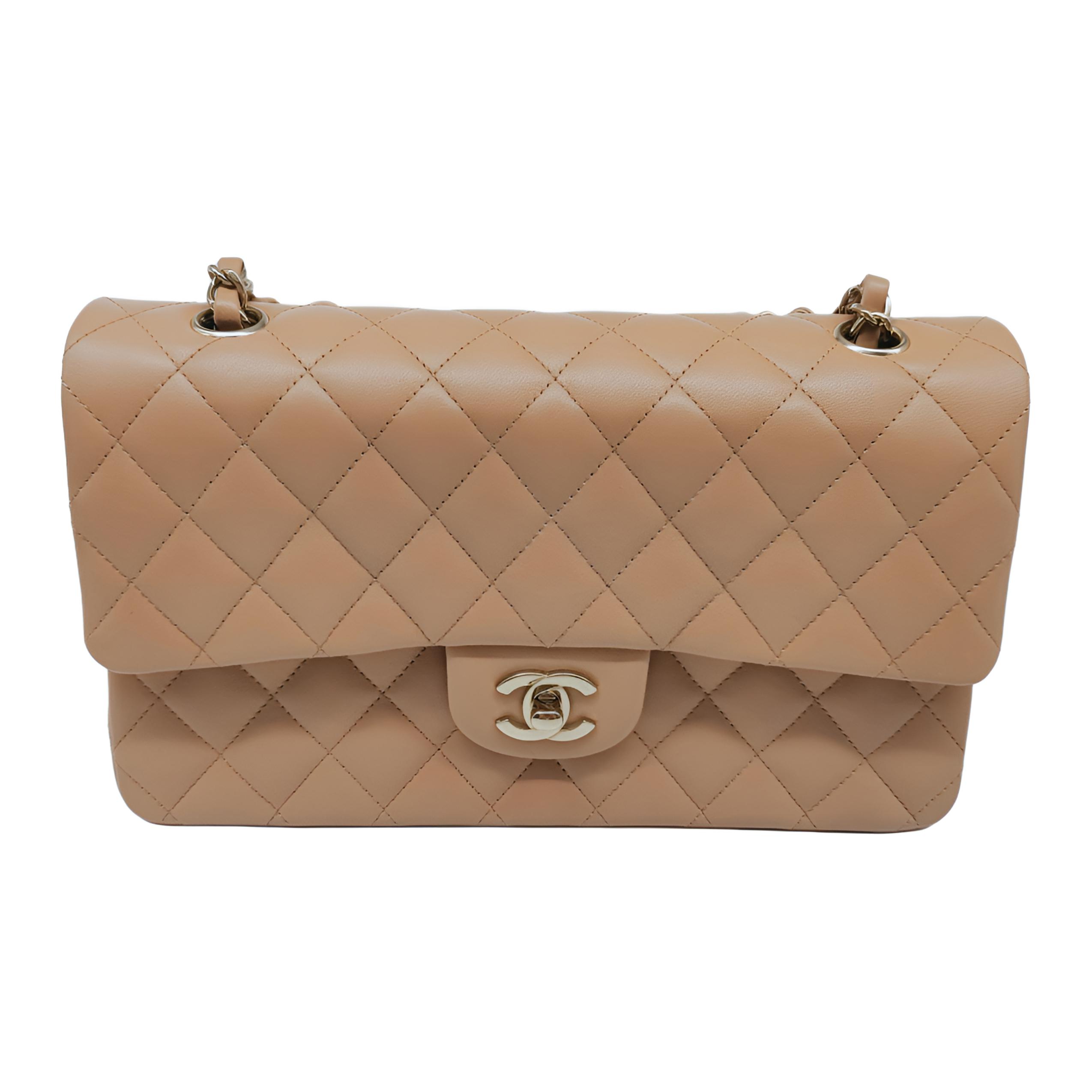 

CHANEL Классический клатч cf из овчины, женская сумка через плечо, кроссбоди бежевый