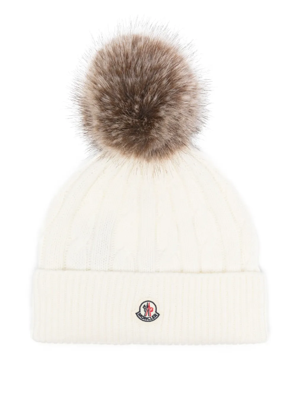 

Шапка бини MONCLER, белый