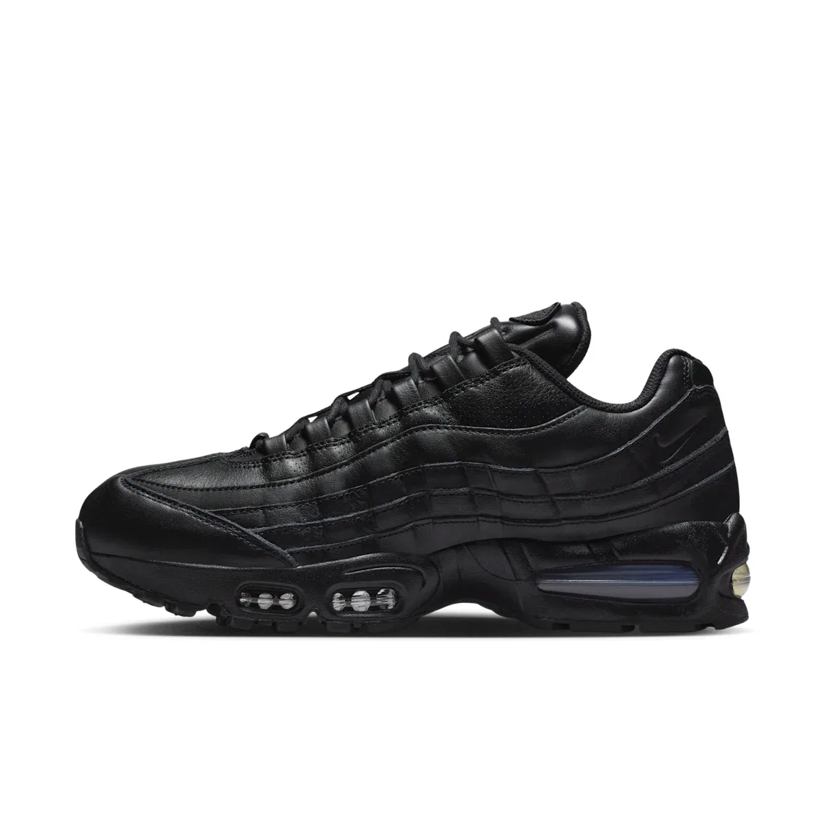 Мужские кожаные кроссовки Air Max 95 Big Bubble Nike, черный