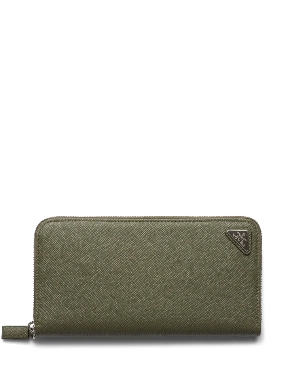 

Кошелек из сафьяновой кожи с логотипом Prada, зеленый