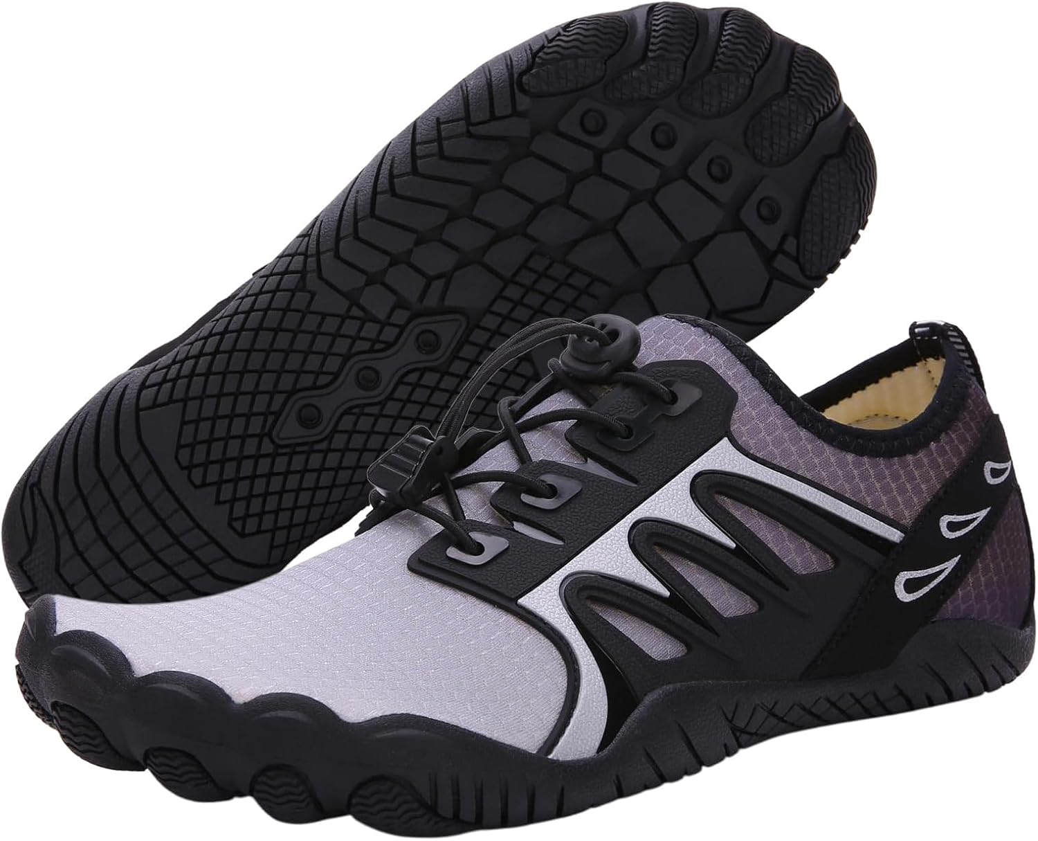 

Водные тапочки для мужчин и женщин, походные обувь, дышащие, быстросохнущие, нескользящие, обувь с нулевым перепадом, удобная с широким носком, спортивная обувь для пляжа, бассейна, аква, плавания, серфинга и прогулок Generic, черный