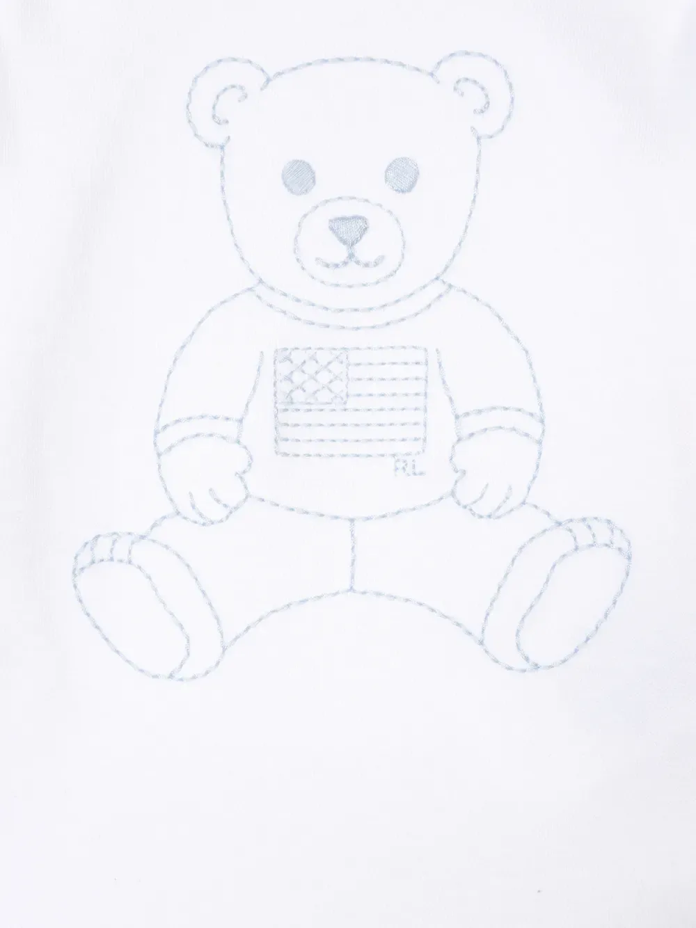 Боди с вышитым медведем POLO RALPH LAUREN KIDS, белый — фото 3