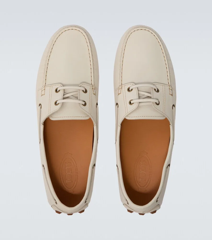 Кожаные водительские туфли Tod's, белый — фото 4