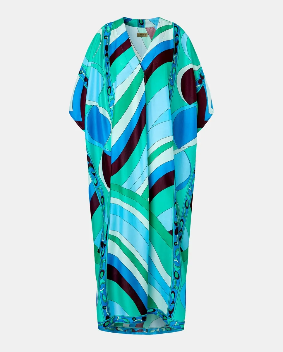 

Женский кафтан с ретро-принтом Latouche, зеленый