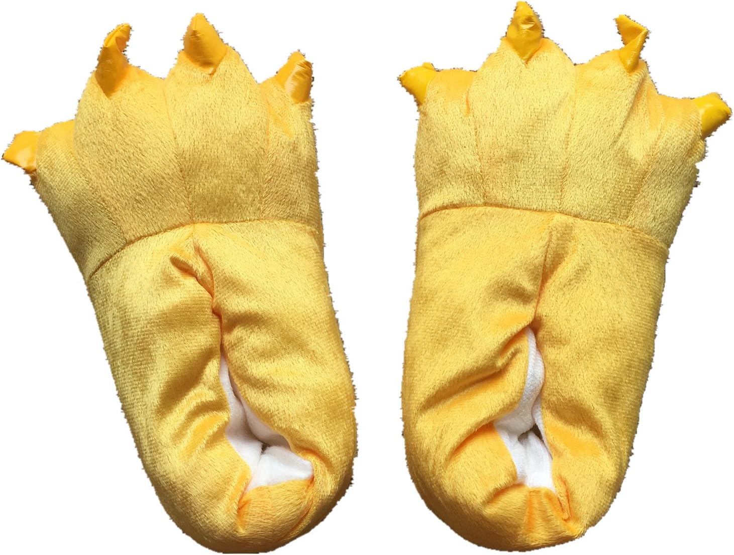 

Унисекс плюшевые тапочки с лапами и когтями, обувь в стиле костюма животного YESBOR, желтый