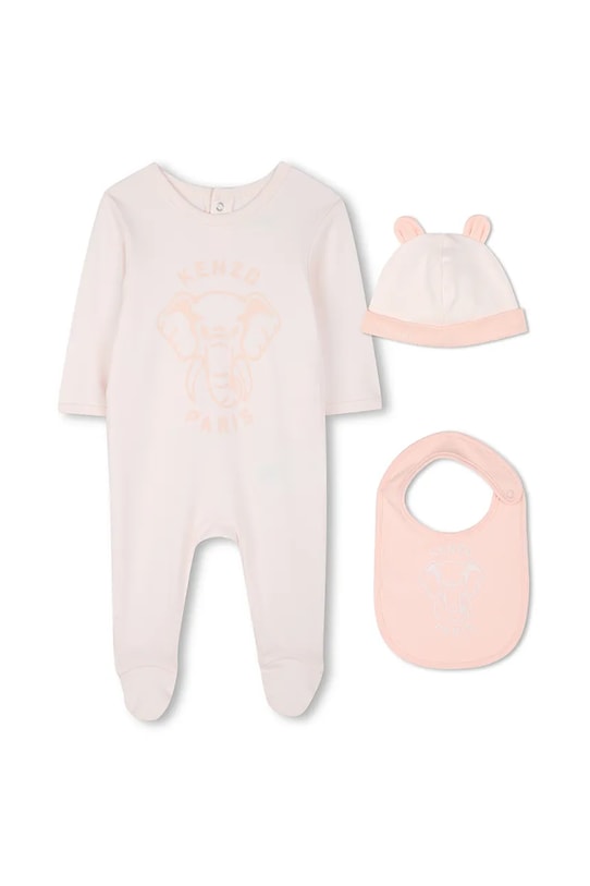 

Детский хлопковый комбинезон Kenzo Kids, розовый
