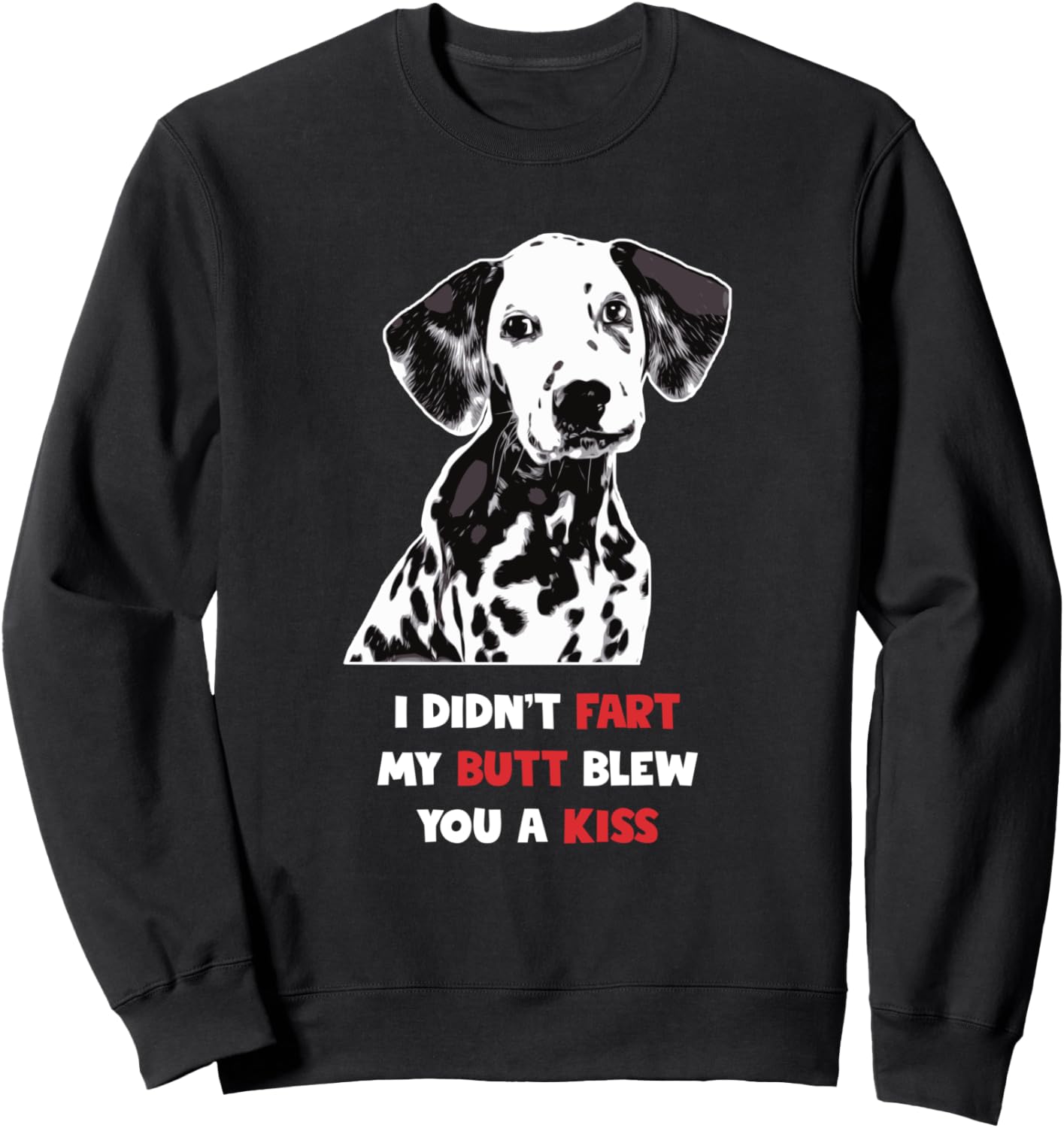 

Толстовка с изображением далматина «Я не пукнул, а послал тебе воздушный поцелуй», черная (black 19-3911tcx), размер S Shirtbooth: Dalmatian, Черный, Толстовка с изображением далматина «Я не пукнул, а послал тебе воздушный поцелуй», черная (black 19-3911t