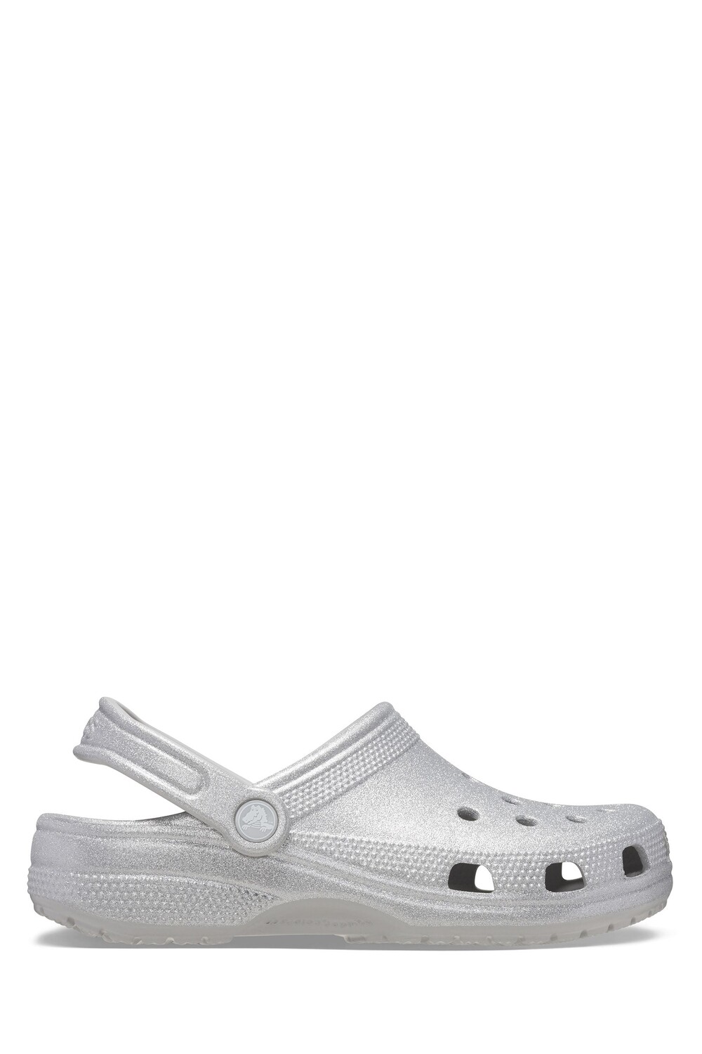 Классические сабо с блестящим покрытием Crocs, серый