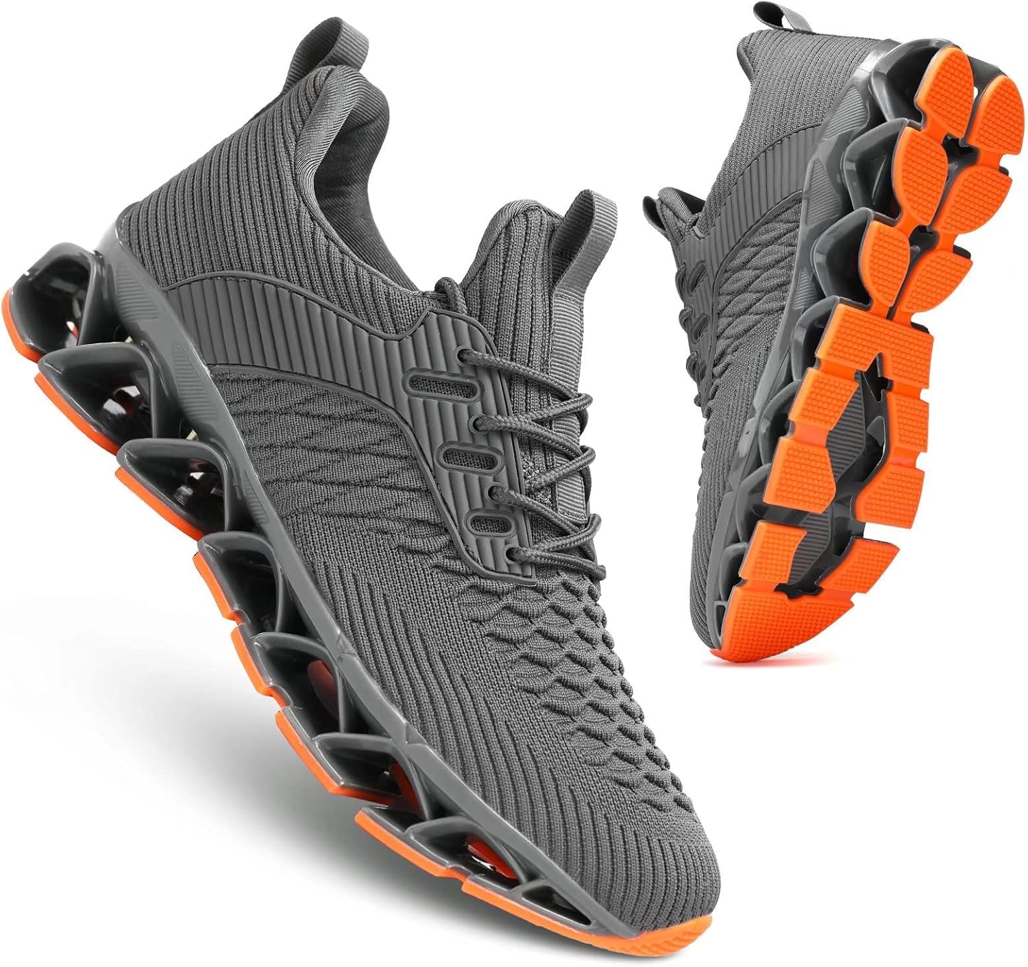 

Мужские кроссовки без шнурков для ходьбы, бега, тенниса, повседневной носки, модные, удобные, с противоскользящей подошвой, для работы и спорта Kvovzo, серый