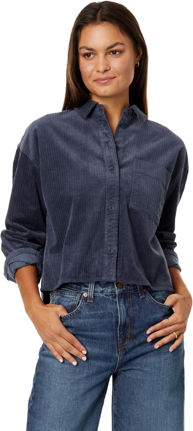 

Рубашка Madewell Variegated Corduroy Button-Up Shirt, цвет Nighttime