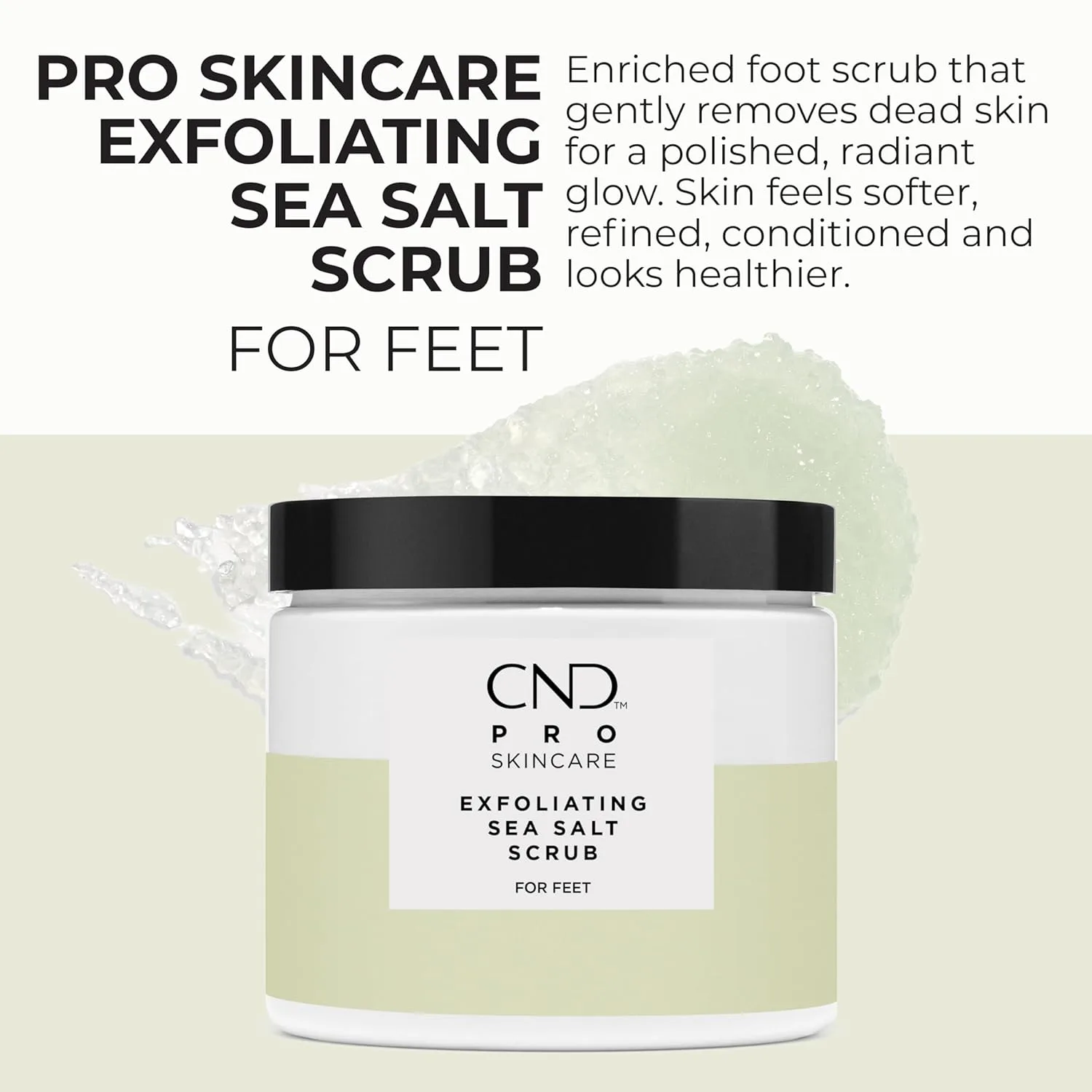 CND Pro Skincare для ног, минеральная ванна, скраб с морской солью, средство для удаления натоптышей и интенсивное увлажняющее средство 532 мл (1 шт.) — фото 2
