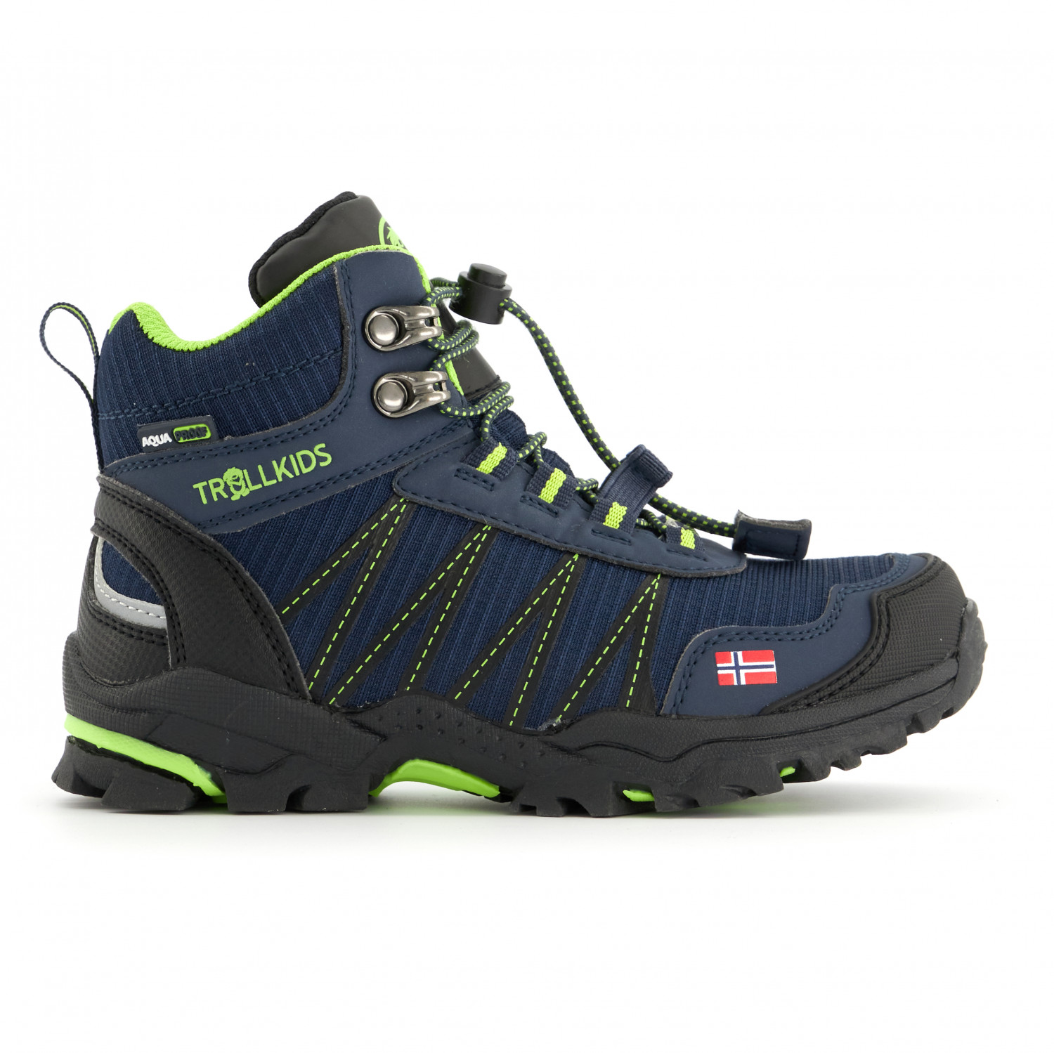 

Ботинки для прогулки Trollkids Kid's Trolltunga Hiker Mid, цвет Navy/Viper Green