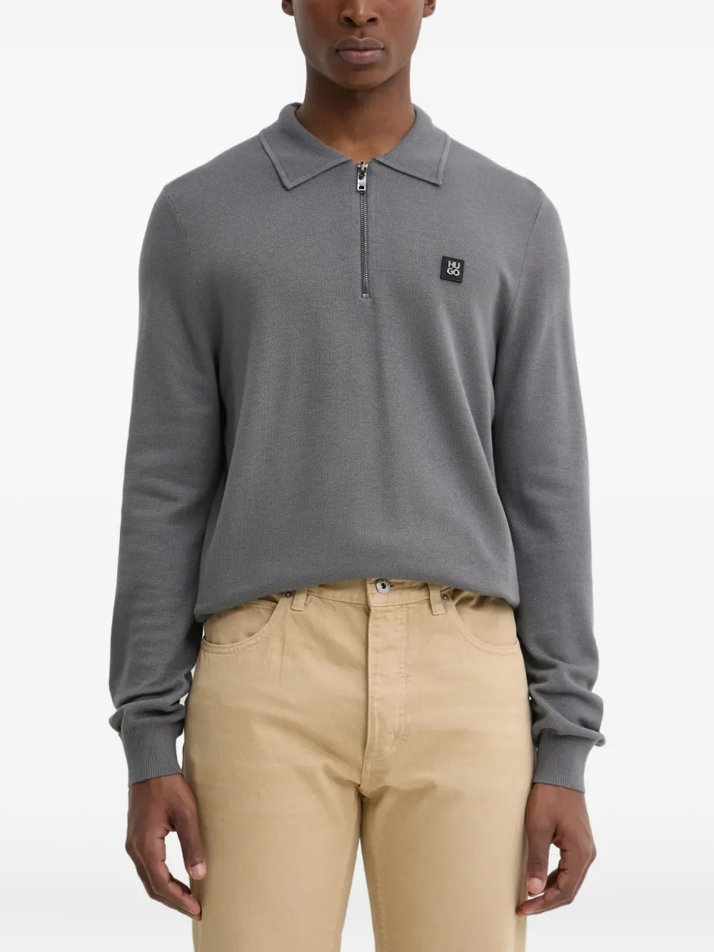 

Толстовка с нашивкой-логотипом HUGO, серый